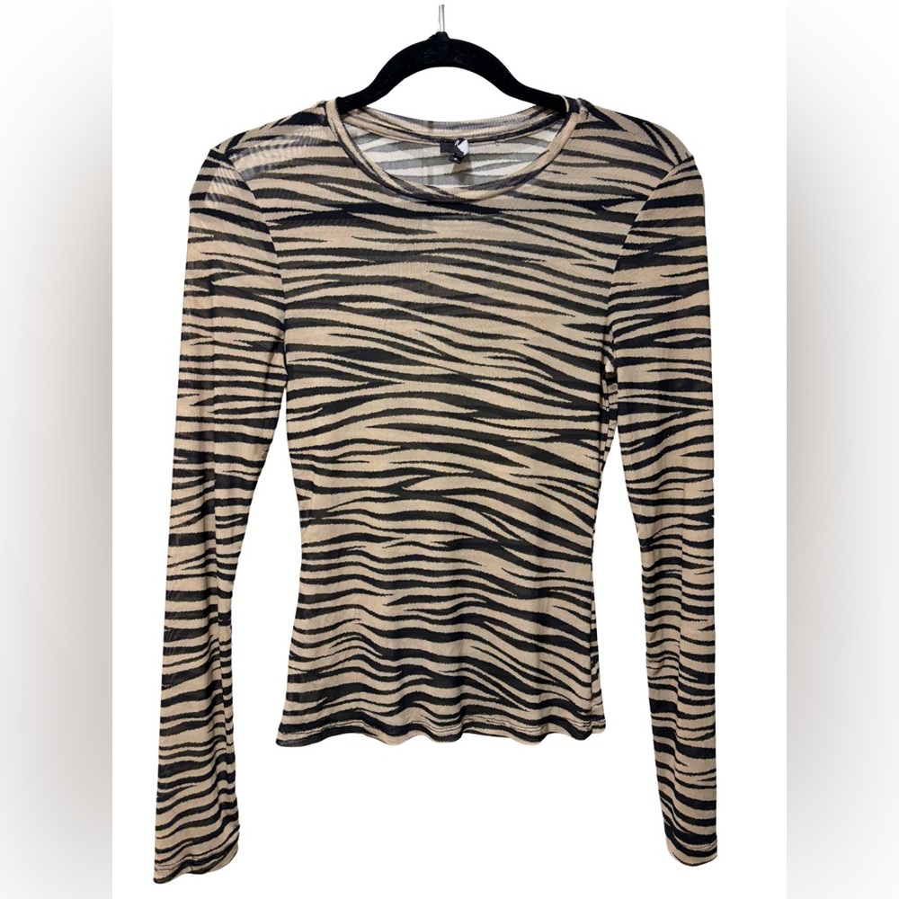 Iris Black and Tan Zebra Print Blouse